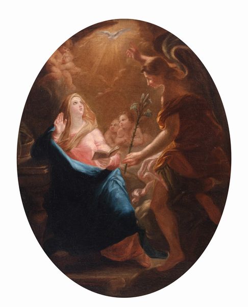 Scuola romana, fine secolo XVII - inizi secolo XVIII : Annunciazione  - Asta Dipinti e disegni antichi - Associazione Nazionale - Case d'Asta italiane
