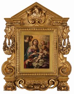 Scuola dell'Italia centrale, inizi del secolo XVII - Madonna con Bambino, San Giovannino e angeli