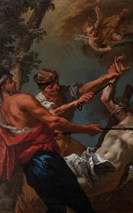 Scuola veneta, secolo XVIII : Martirio di San Lorenzo  - Asta Dipinti e disegni antichi - Associazione Nazionale - Case d'Asta italiane