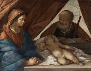 Scuola emiliana, secolo XVII - Sacra Famiglia