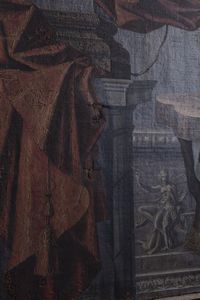 Carlo Manieri (attivo a Roma 1662 - 1700) : Natura morta con chitarra, violino e suppellettili su un piano di marmo  - Asta Dipinti e disegni antichi - Associazione Nazionale - Case d'Asta italiane