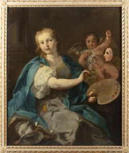 Scuola veneta, secolo XVIII : Allegoria della Pittura  - Asta Dipinti e disegni antichi - Associazione Nazionale - Case d'Asta italiane