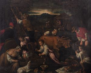 Bottega dei Bassano : Le quattro stagioni  - Asta Dipinti e disegni antichi - Associazione Nazionale - Case d'Asta italiane