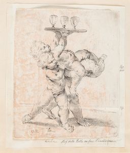 Lotto composto da tre disegni a matita nera di scuola emiliana, secoli XVII - XVIII  - Asta Dipinti e disegni antichi - Associazione Nazionale - Case d'Asta italiane