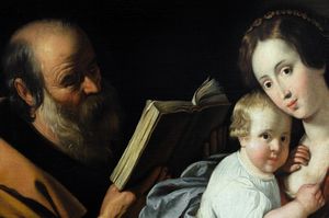 Atelier di Bartolomeo Cavarozzi  (Viterbo 1587 – Roma 1625) : Sacra Famiglia  - Asta Dipinti e disegni antichi - Associazione Nazionale - Case d'Asta italiane