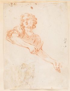 Lotto composto da tre disegni a matita rossa di scuola emiliana, secoli XVII - XVIII  - Asta Dipinti e disegni antichi - Associazione Nazionale - Case d'Asta italiane