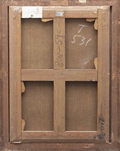 Scuola romana, secolo XVII : Ritratto di gentiluomo a mezzo busto in abito scuro  - Asta Dipinti e disegni antichi - Associazione Nazionale - Case d'Asta italiane