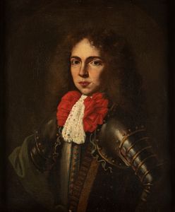 Scuola lombarda, fine del secolo XVII - inizi del secolo XVIII - Ritratto di giovane uomo in armatura