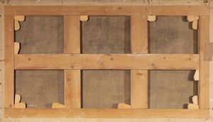 Nicola Viso (attivo a Napoli nella prima metà del secolo XVIII) : Paesaggio con ruscello, pastori e armenti  - Asta Dipinti e disegni antichi - Associazione Nazionale - Case d'Asta italiane