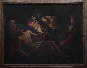 Scuola veneta, fine secolo XVI : Deposizione di Cristo  - Asta Dipinti e disegni antichi - Associazione Nazionale - Case d'Asta italiane