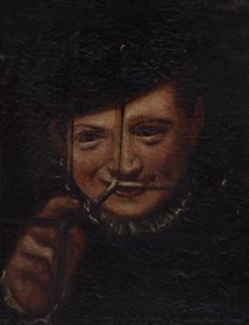 Scuola emiliana, secolo XVII - Ritratto di giovane che ride