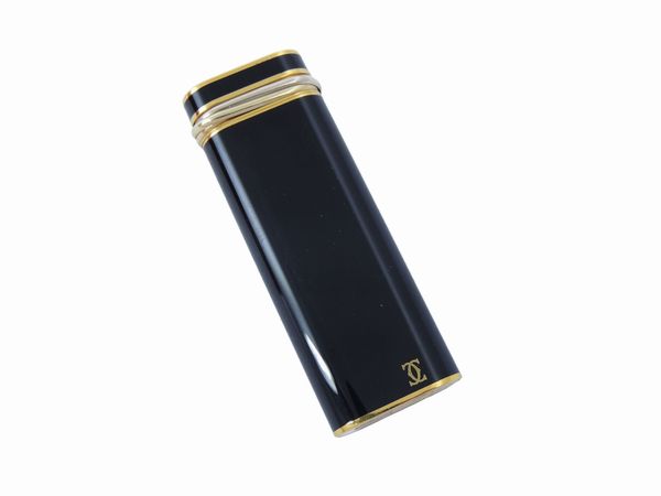 Accendino Le Must de Cartier Trinity placcato oro giallo e lacca nera  - Asta Gioielli e Orologi - Associazione Nazionale - Case d'Asta italiane