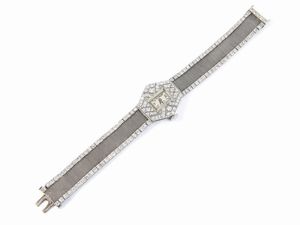 Orologio dec da polso per donna Walton & Co in platino con diamanti  - Asta Gioielli e Orologi - Associazione Nazionale - Case d'Asta italiane