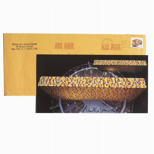 CHRISTO AND JEAN-CLAUDE  - Asta Arte Moderna e Contemporanea, con una selezione dedicata ai biglietti d'auguri d'artista  - Associazione Nazionale - Case d'Asta italiane