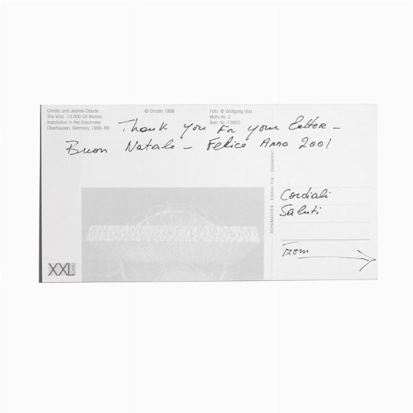 CHRISTO AND JEAN-CLAUDE  - Asta Arte Moderna e Contemporanea, con una selezione dedicata ai biglietti d'auguri d'artista  - Associazione Nazionale - Case d'Asta italiane