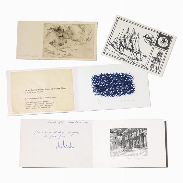 ACHILLE PERILLI, PIERO DORAZIO, CLETO POLCINA, MICHELOTTI,  - Asta Arte Moderna e Contemporanea, con una selezione dedicata ai biglietti d'auguri d'artista  - Associazione Nazionale - Case d'Asta italiane