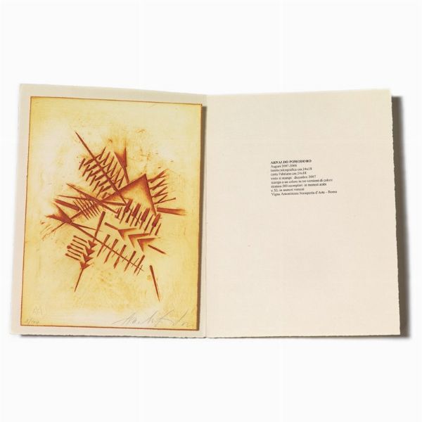 Pomodoro Arnaldo : ARNALDO POMODORO  - Asta Arte Moderna e Contemporanea, con una selezione dedicata ai biglietti d'auguri d'artista  - Associazione Nazionale - Case d'Asta italiane