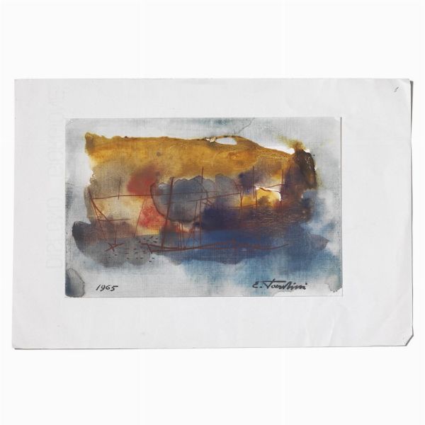 EUGENIO TOMBINI  - Asta Arte Moderna e Contemporanea, con una selezione dedicata ai biglietti d'auguri d'artista  - Associazione Nazionale - Case d'Asta italiane