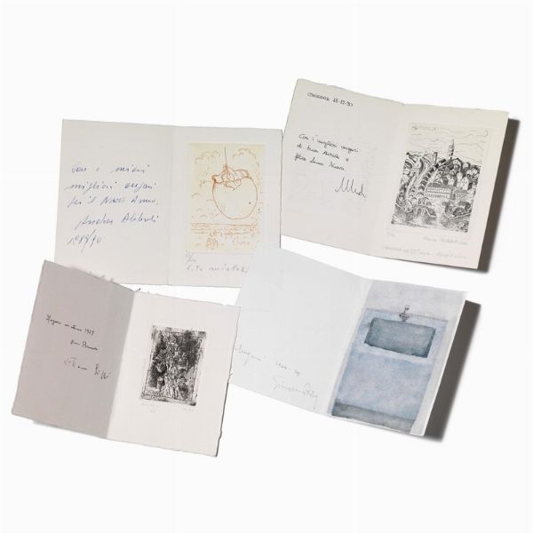 MONICA MICHELOTTI, BIAGI, BRUNORI, TOMIOLO  - Asta Arte Moderna e Contemporanea, con una selezione dedicata ai biglietti d'auguri d'artista  - Associazione Nazionale - Case d'Asta italiane