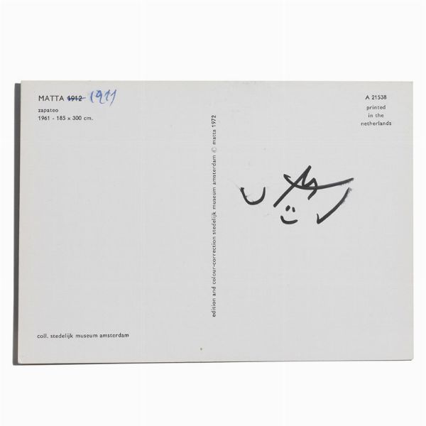 Matta Sebastian : SEBASTIAN MATTA  - Asta Arte Moderna e Contemporanea, con una selezione dedicata ai biglietti d'auguri d'artista  - Associazione Nazionale - Case d'Asta italiane