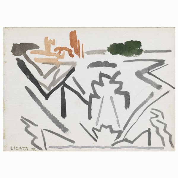 LICATA RICCARDO : RICCARDO LICATA  - Asta Arte Moderna e Contemporanea, con una selezione dedicata ai biglietti d'auguri d'artista  - Associazione Nazionale - Case d'Asta italiane