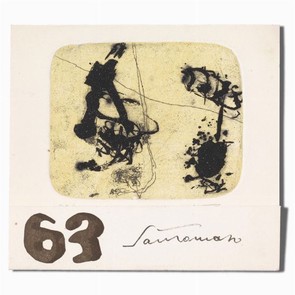 Santomaso Giuseppe : GIUSEPPE SANTOMASO  - Asta Arte Moderna e Contemporanea, con una selezione dedicata ai biglietti d'auguri d'artista  - Associazione Nazionale - Case d'Asta italiane