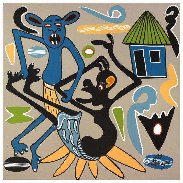 GEORGE LILANGA  - Asta Arte Moderna e Contemporanea, con una selezione dedicata ai biglietti d'auguri d'artista  - Associazione Nazionale - Case d'Asta italiane