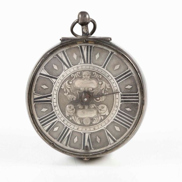 Orologio da tasca in argento firmato Gio Pietro Capella Genova XVII secolo. Punzone della Torretta  - Asta Dimore italiane | Cambi Time - Associazione Nazionale - Case d'Asta italiane