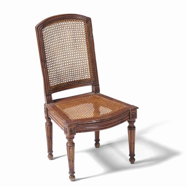Sedia Luigi XVI in noce. Genova, XVIII secolo  - Asta Dimore italiane | Cambi Time - Associazione Nazionale - Case d'Asta italiane