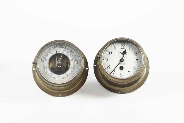 Orologio e barometro da marina  - Asta Dimore italiane | Cambi Time - Associazione Nazionale - Case d'Asta italiane