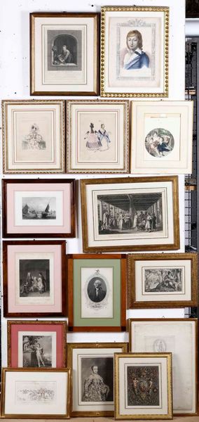 Lotto misto di 15 stampe  - Asta Dimore italiane | Cambi Time - Associazione Nazionale - Case d'Asta italiane