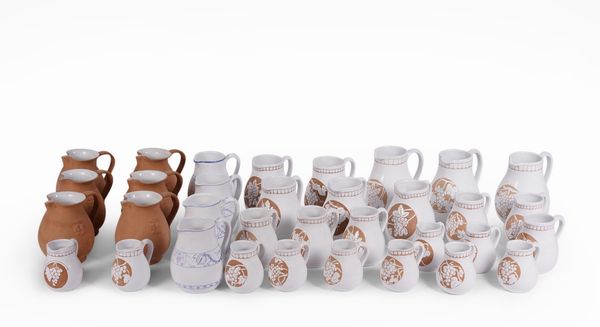 Lotto di brocche in terracotta smaltata moderna  - Asta Dimore italiane | Cambi Time - Associazione Nazionale - Case d'Asta italiane