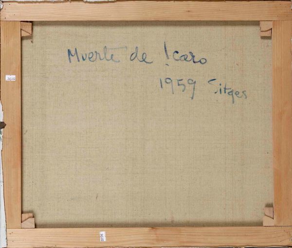 Due dipinti diversi, firmati. Spagna (?) XX secolo La muerte de Icaro, 1959 e Ritratto maschile, 1950  - Asta Dimore italiane | Cambi Time - Associazione Nazionale - Case d'Asta italiane