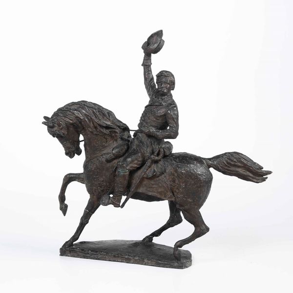 Scultura in bronzo raffigurante spadaccino a cavallo. XIX-XX secolo  - Asta Dimore italiane | Cambi Time - Associazione Nazionale - Case d'Asta italiane