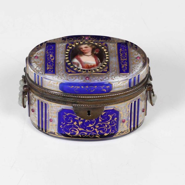 Scatola in vetro dipinto. Inizio XIX secolo  - Asta Dimore italiane | Cambi Time - Associazione Nazionale - Case d'Asta italiane