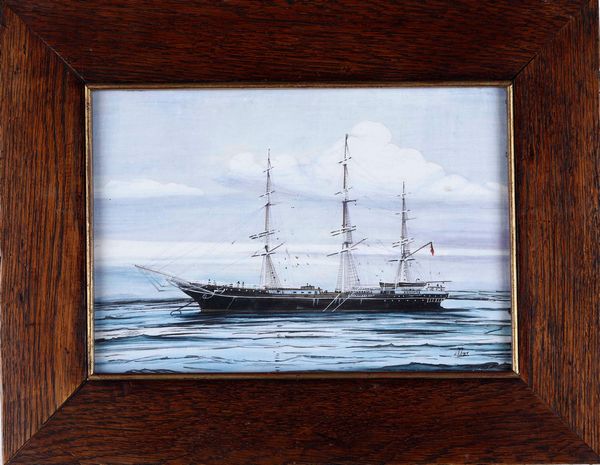 Piccolo dipinto a tempera con ritratto di veliero a tre alberi  - Asta Dimore italiane | Cambi Time - Associazione Nazionale - Case d'Asta italiane