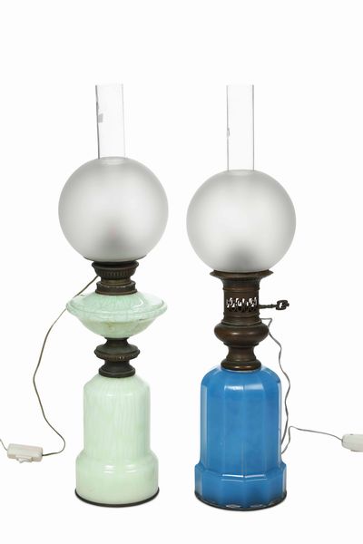 Lotto di due lumi in vetro  - Asta Dimore italiane | Cambi Time - Associazione Nazionale - Case d'Asta italiane