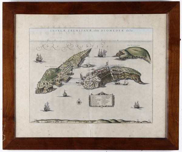 Antica stampa Insulae tremitanae  - Asta Dimore italiane | Cambi Time - Associazione Nazionale - Case d'Asta italiane