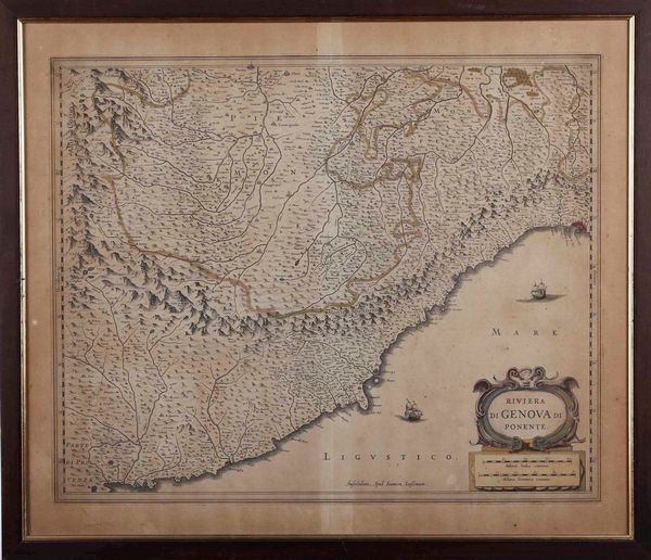 Stampa geografica. Riviera di Genova di Ponente  - Asta Dimore italiane | Cambi Time - Associazione Nazionale - Case d'Asta italiane