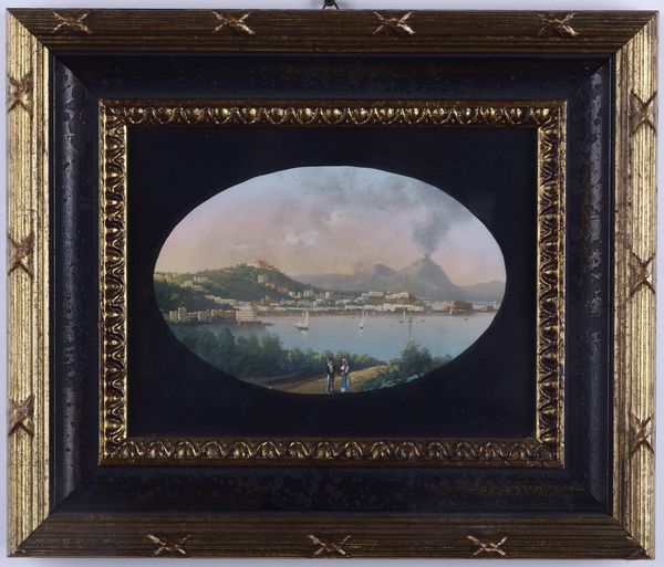 Lotto di tre gouaches con vedute del Golfo di Napoli col Vesuvio. XIX secolo  - Asta Dimore italiane | Cambi Time - Associazione Nazionale - Case d'Asta italiane