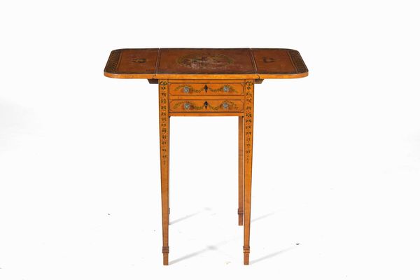 Tavolino a bandelle satinwood. Inghilterra, XIX secolo  - Asta Dimore italiane | Cambi Time - Associazione Nazionale - Case d'Asta italiane