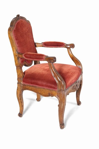 Poltrona in legno intagliato, XIX secolo  - Asta Dimore italiane | Cambi Time - Associazione Nazionale - Case d'Asta italiane