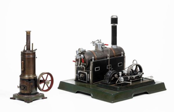 Caladaia a vapore giocattolo marcata GBM (1907-1912) e macchina a vapore con cilindro e caldaia. Marcata Marklin circa 1940  - Asta Dimore italiane | Cambi Time - Associazione Nazionale - Case d'Asta italiane