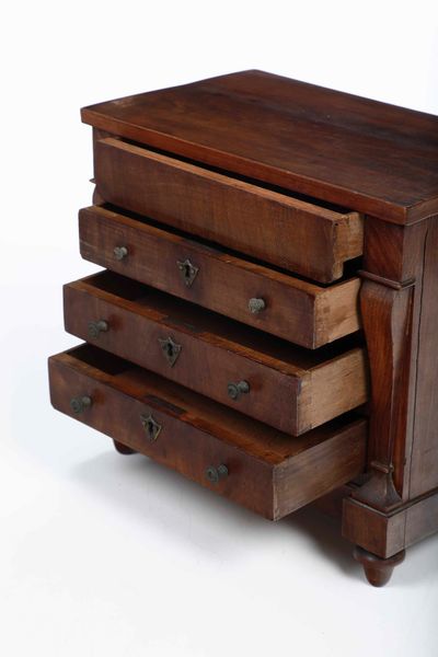 Modello di cassettone Impero impiallacciato in mogano. Genova, inizio del XIX secolo  - Asta Dimore italiane | Cambi Time - Associazione Nazionale - Case d'Asta italiane