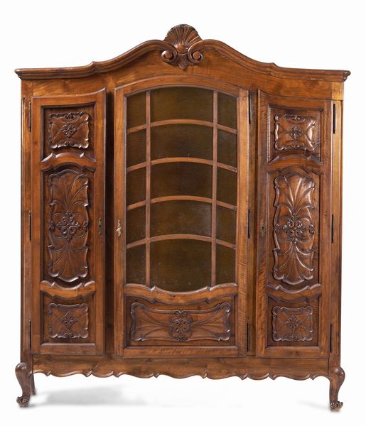 Libreria in stile barocco piemontese in noce intagliato  - Asta Dimore italiane | Cambi Time - Associazione Nazionale - Case d'Asta italiane