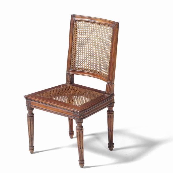 Sedia Luigi XVI in noce. Genova, XVIII secolo  - Asta Dimore italiane | Cambi Time - Associazione Nazionale - Case d'Asta italiane