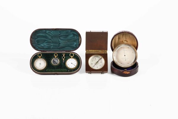 Set composto da barometro, bussola e contapassi, Inghilterra seconda met XIX secolo, in custodia  - Asta Dimore italiane | Cambi Time - Associazione Nazionale - Case d'Asta italiane