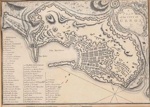 Pianta inglese di Genova. Firmata: Published by J. Stockale Piccadilly 1800  - Asta Dimore italiane | Cambi Time - Associazione Nazionale - Case d'Asta italiane