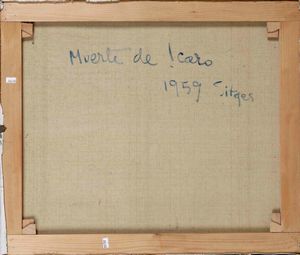 Due dipinti diversi, firmati. Spagna (?) XX secolo La muerte de Icaro, 1959 e Ritratto maschile, 1950  - Asta Dimore italiane | Cambi Time - Associazione Nazionale - Case d'Asta italiane