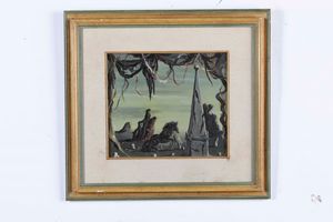 Lotto di 6 dipinti e disegni moderni  - Asta Dimore italiane | Cambi Time - Associazione Nazionale - Case d'Asta italiane